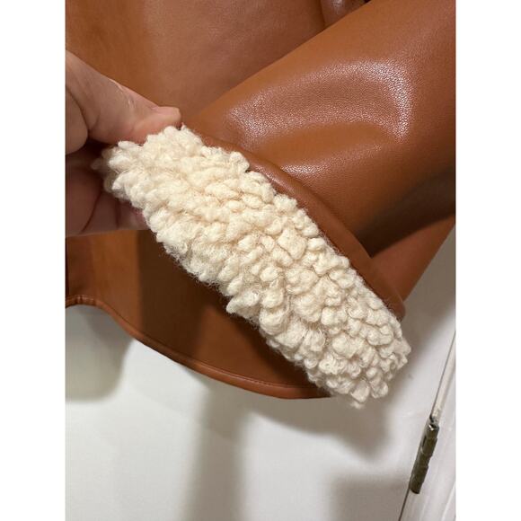 Blank NYC Rainmaker Sherpa Jacket Faux Fur Backing & Trim Size Large NWT Cozy - Picture 16 of 16